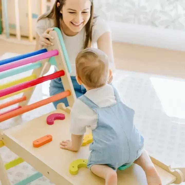 Tiny Land 7-in-1 Rainbow Pikler Triangle Set