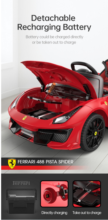 Magic Cars Kids Ride On Car Ferrari 488