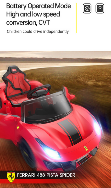 Magic Cars Kids Ride On Car Ferrari 488