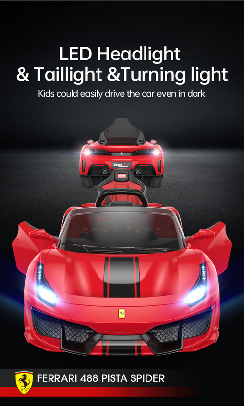 Magic Cars Kids Ride On Car Ferrari 488
