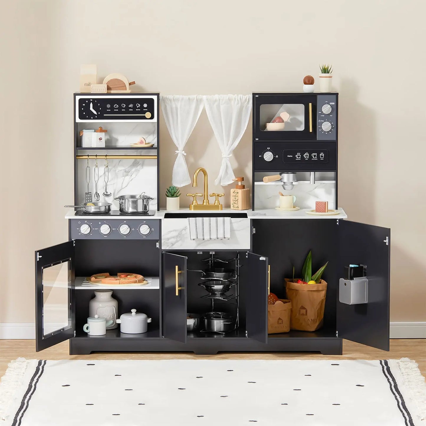 Tiny Land Black Style Play Kitchen