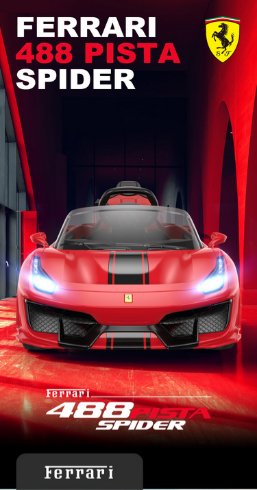 Magic Cars Kids Ride On Car Ferrari 488