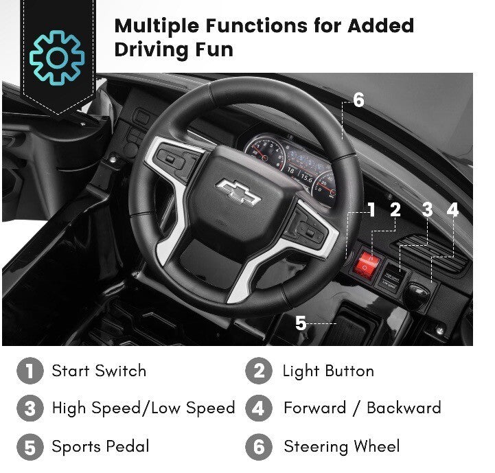 Magic Cars Durable Chevrolet Kids Ride-On SUV