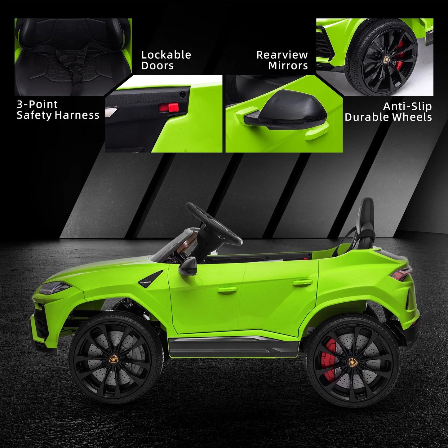 Magic Cars Lamborghini Kids Electric Ride-On Vehicle