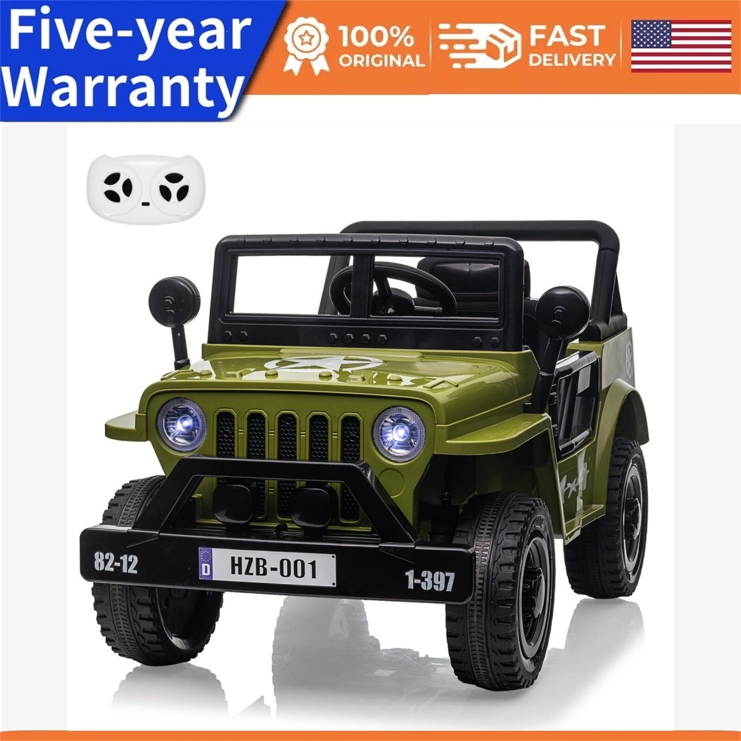 Magic Cars Electric Ride-On Green Truck