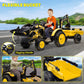 Magic Cars Electric Ride-On Tractor with Excavator