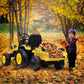 Magic Cars Electric Ride-On Tractor with Excavator