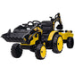 Magic Cars Electric Ride-On Tractor with Excavator