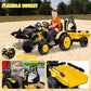 Magic Cars Electric Ride-On Tractor with Excavator