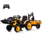 Magic Cars Electric Ride-On Tractor with Excavator