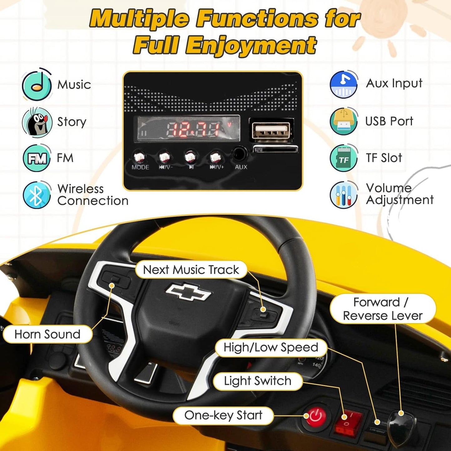 Magic Cars Chevrolet Tahoe Electric Ride-On Truck