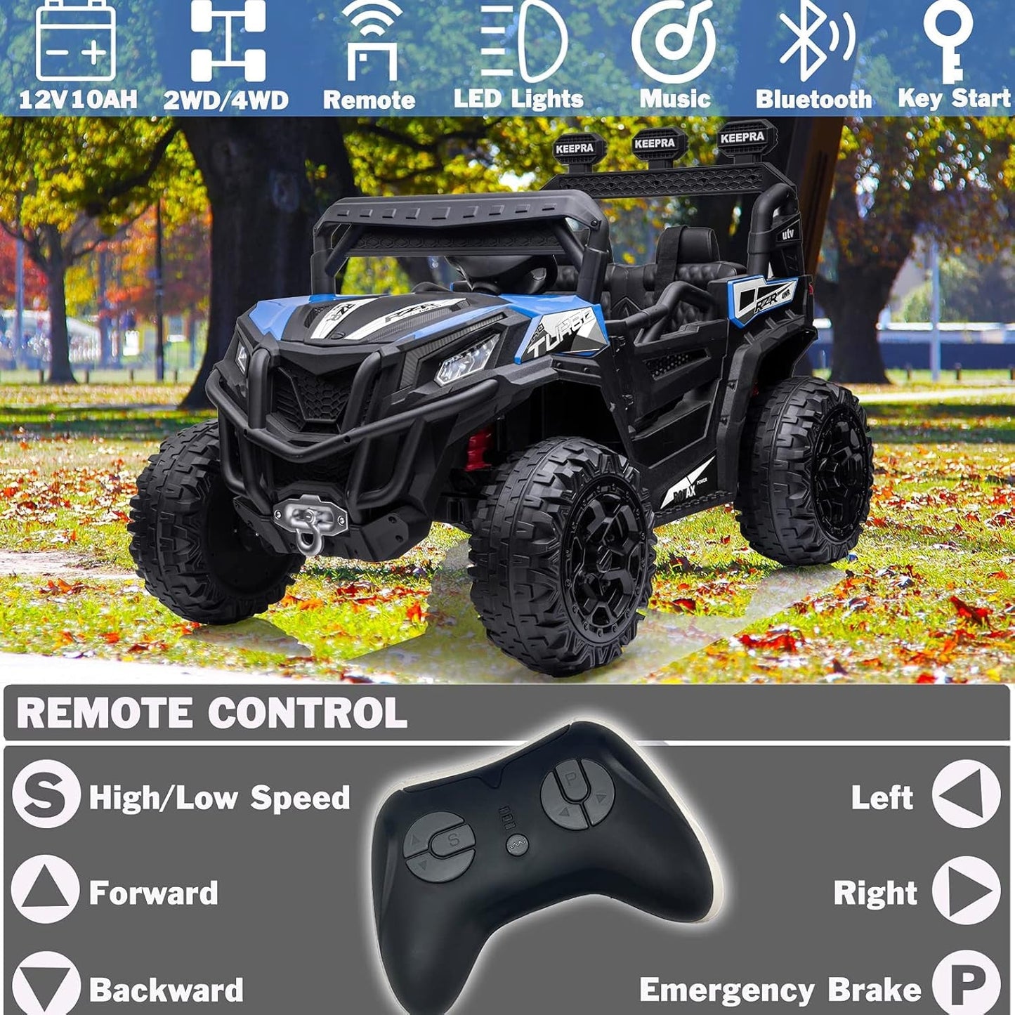 Magic Cars 4WD Electric Ride-On UTV Buggy