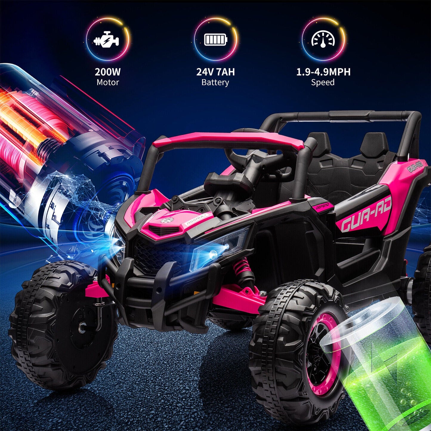 Magic Cars Electric Off Road UTV Ride-On Car