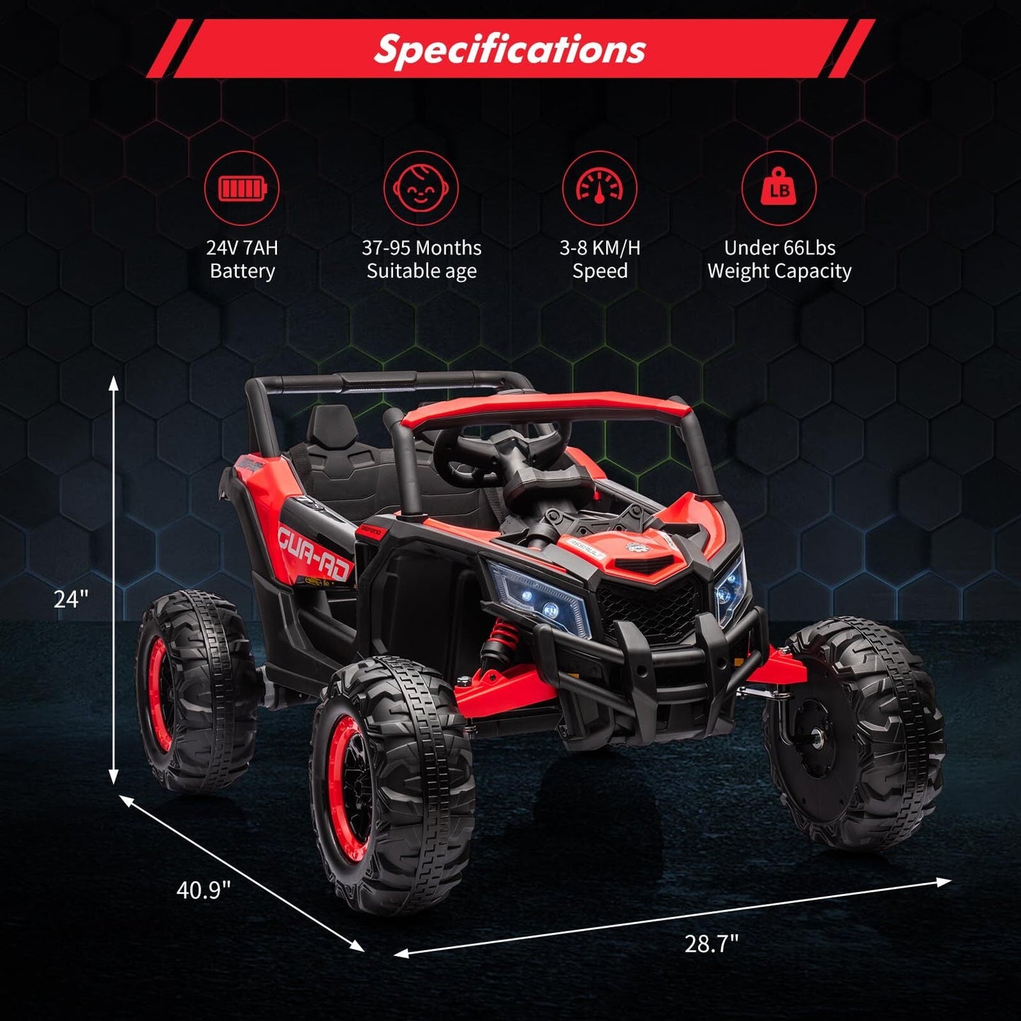 Magic Cars Electric Off Road UTV Ride-On Car