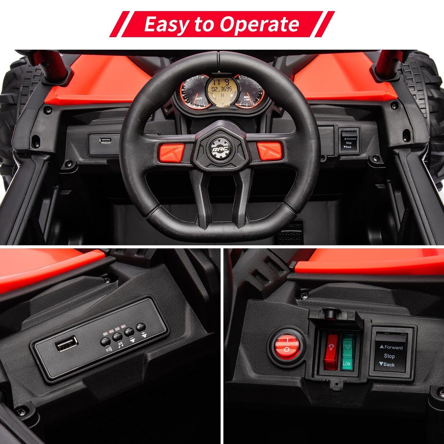 Magic Cars Electric Off Road UTV Ride-On Car