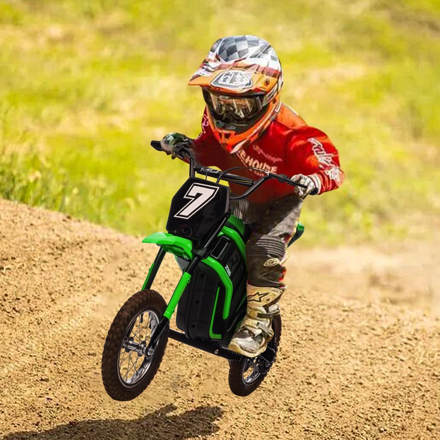 Magic Cars Ride-On Kids Dirt Bike Motocross Motorcycle