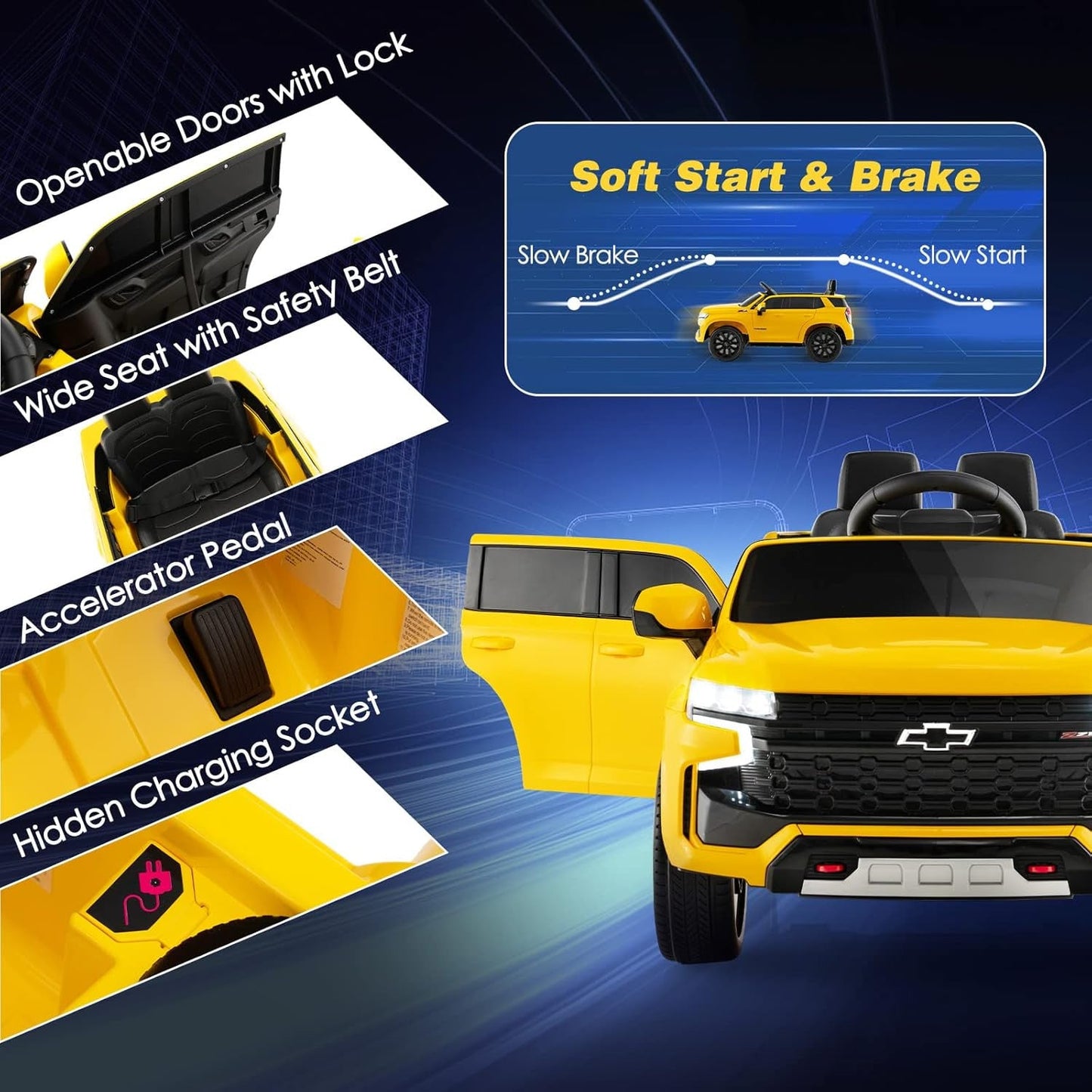 Magic Cars Kids Ride-On Chevrolet Tahoe Truck