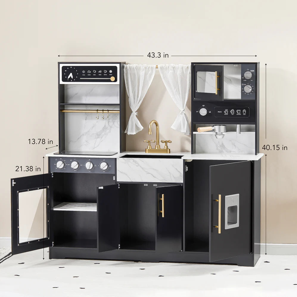 Tiny Land Black Style Play Kitchen