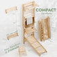 Goodevas Wooden Swedish Wall Climbing Children Swing Set Slide Board