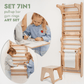 Goodevas Wooden Swedish Wall Climbing Children Swing Set Slide Board