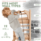 Goodevas Wooden Swedish Wall Climbing Children Swing Set Slide Board